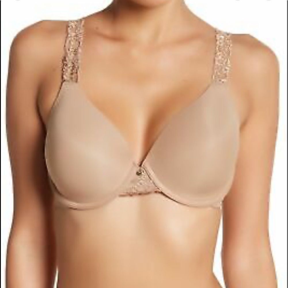 Natori 736037 Lace Trim Bra Suntan 38DDD
